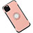 Funda Bumper Silicona y Plastico Mate Carcasa con Magnetico Anillo de dedo Soporte S01 para Apple iPhone 11 Pro Max