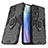 Funda Bumper Silicona y Plastico Mate Carcasa con Magnetico Anillo de dedo Soporte S01 para Oppo Reno7 Pro 5G