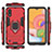 Funda Bumper Silicona y Plastico Mate Carcasa con Magnetico Anillo de dedo Soporte S01 para Samsung Galaxy A01 SM-A015