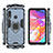 Funda Bumper Silicona y Plastico Mate Carcasa con Magnetico Anillo de dedo Soporte S01 para Samsung Galaxy A70E