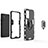 Funda Bumper Silicona y Plastico Mate Carcasa con Magnetico Anillo de dedo Soporte S01 para Samsung Galaxy A82 5G