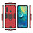 Funda Bumper Silicona y Plastico Mate Carcasa con Magnetico Anillo de dedo Soporte S01 para Samsung Galaxy A9 Star Pro