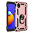 Funda Bumper Silicona y Plastico Mate Carcasa con Magnetico Anillo de dedo Soporte S01 para Samsung Galaxy M01 Core