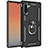 Funda Bumper Silicona y Plastico Mate Carcasa con Magnetico Anillo de dedo Soporte S01 para Samsung Galaxy Note 10