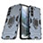 Funda Bumper Silicona y Plastico Mate Carcasa con Magnetico Anillo de dedo Soporte S01 para Samsung Galaxy S21 FE 5G