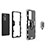 Funda Bumper Silicona y Plastico Mate Carcasa con Magnetico Anillo de dedo Soporte S01 para Xiaomi Mi 12 5G