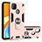 Funda Bumper Silicona y Plastico Mate Carcasa con Magnetico Anillo de dedo Soporte S01 para Xiaomi Redmi 9C