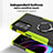 Funda Bumper Silicona y Plastico Mate Carcasa con Magnetico Anillo de dedo Soporte S02 para Motorola Moto Edge (2021) 5G