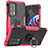 Funda Bumper Silicona y Plastico Mate Carcasa con Magnetico Anillo de dedo Soporte S02 para Motorola Moto Edge S Pro 5G