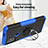 Funda Bumper Silicona y Plastico Mate Carcasa con Magnetico Anillo de dedo Soporte S02 para Motorola Moto G30