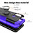 Funda Bumper Silicona y Plastico Mate Carcasa con Magnetico Anillo de dedo Soporte S02 para Motorola Moto G40 Fusion