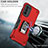 Funda Bumper Silicona y Plastico Mate Carcasa con Magnetico Anillo de dedo Soporte S03 para Motorola Moto Edge (2022) 5G