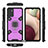 Funda Bumper Silicona y Plastico Mate Carcasa con Magnetico Anillo de dedo Soporte S05 para Samsung Galaxy A02s