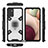 Funda Bumper Silicona y Plastico Mate Carcasa con Magnetico Anillo de dedo Soporte S05 para Samsung Galaxy F02S SM-E025F