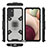 Funda Bumper Silicona y Plastico Mate Carcasa con Magnetico Anillo de dedo Soporte S05 para Samsung Galaxy F02S SM-E025F