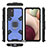 Funda Bumper Silicona y Plastico Mate Carcasa con Magnetico Anillo de dedo Soporte S05 para Samsung Galaxy M02s