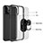 Funda Bumper Silicona y Plastico Mate Carcasa con Magnetico Anillo de dedo Soporte S06 para Apple iPhone 14 Pro