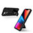 Funda Bumper Silicona y Plastico Mate Carcasa con Magnetico Anillo de dedo Soporte S07 para Apple iPhone 13 Pro