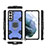 Funda Bumper Silicona y Plastico Mate Carcasa con Magnetico Anillo de dedo Soporte S07 para Samsung Galaxy S22 Plus 5G
