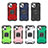 Funda Bumper Silicona y Plastico Mate Carcasa con Magnetico Anillo de dedo Soporte S08 para Apple iPhone 13