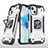 Funda Bumper Silicona y Plastico Mate Carcasa con Magnetico Anillo de dedo Soporte S08 para Apple iPhone 13