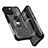 Funda Bumper Silicona y Plastico Mate Carcasa con Magnetico Anillo de dedo Soporte S09 para Apple iPhone 13