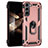 Funda Bumper Silicona y Plastico Mate Carcasa con Magnetico Anillo de dedo Soporte T02 para Samsung Galaxy S24 5G