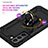 Funda Bumper Silicona y Plastico Mate Carcasa con Magnetico Anillo de dedo Soporte T03 para Samsung Galaxy S21 FE 5G