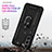 Funda Bumper Silicona y Plastico Mate Carcasa con Magnetico Anillo de dedo Soporte T03 para Samsung Galaxy S22 Plus 5G