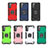 Funda Bumper Silicona y Plastico Mate Carcasa con Magnetico Anillo de dedo Soporte T04 para Samsung Galaxy S21 5G