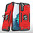 Funda Bumper Silicona y Plastico Mate Carcasa con Magnetico Anillo de dedo Soporte T04 para Samsung Galaxy S21 5G