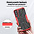 Funda Bumper Silicona y Plastico Mate Carcasa con Magnetico Anillo de dedo Soporte T08 para Samsung Galaxy S21 FE 5G