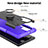 Funda Bumper Silicona y Plastico Mate Carcasa con Magnetico Anillo de dedo Soporte T08 para Samsung Galaxy S22 Ultra 5G