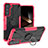 Funda Bumper Silicona y Plastico Mate Carcasa con Magnetico Anillo de dedo Soporte T08 para Samsung Galaxy S24 5G