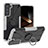 Funda Bumper Silicona y Plastico Mate Carcasa con Magnetico Anillo de dedo Soporte T08 para Samsung Galaxy S24 Plus 5G