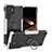 Funda Bumper Silicona y Plastico Mate Carcasa con Magnetico Anillo de dedo Soporte T08 para Samsung Galaxy S24 Ultra 5G