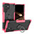 Funda Bumper Silicona y Plastico Mate Carcasa con Magnetico Anillo de dedo Soporte T08 para Samsung Galaxy S24 Ultra 5G