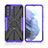 Funda Bumper Silicona y Plastico Mate Carcasa con Magnetico Anillo de dedo Soporte T09 para Samsung Galaxy S21 Plus 5G