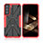 Funda Bumper Silicona y Plastico Mate Carcasa con Magnetico Anillo de dedo Soporte T09 para Samsung Galaxy S24 5G