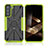 Funda Bumper Silicona y Plastico Mate Carcasa con Magnetico Anillo de dedo Soporte T09 para Samsung Galaxy S24 5G