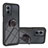 Funda Bumper Silicona y Plastico Mate Carcasa con Magnetico Anillo de dedo Soporte YB1 para Motorola Moto G53j 5G