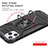 Funda Bumper Silicona y Plastico Mate Carcasa con Magnetico Anillo de dedo Soporte YF1 para Apple iPhone 14 Pro