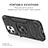 Funda Bumper Silicona y Plastico Mate Carcasa con Magnetico Anillo de dedo Soporte YF1 para Apple iPhone 14 Pro Max