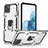 Funda Bumper Silicona y Plastico Mate Carcasa con Magnetico Anillo de dedo Soporte YF1 para Samsung Galaxy A81