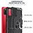 Funda Bumper Silicona y Plastico Mate Carcasa con Magnetico Anillo de dedo Soporte YF1 para Samsung Galaxy F02S SM-E025F