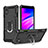 Funda Bumper Silicona y Plastico Mate Carcasa con Magnetico Anillo de dedo Soporte YF1 para Samsung Galaxy M01 Core