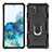 Funda Bumper Silicona y Plastico Mate Carcasa con Magnetico Anillo de dedo Soporte YF1 para Samsung Galaxy Note 10 Lite