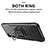 Funda Bumper Silicona y Plastico Mate Carcasa con Magnetico Anillo de dedo Soporte ZJ1 para Samsung Galaxy A03s