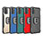 Funda Bumper Silicona y Plastico Mate Carcasa con Magnetico Anillo de dedo Soporte ZJ2 para Samsung Galaxy Note 20 5G