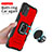 Funda Bumper Silicona y Plastico Mate Carcasa con Magnetico Anillo de dedo Soporte ZJ2 para Samsung Galaxy S20 FE 4G